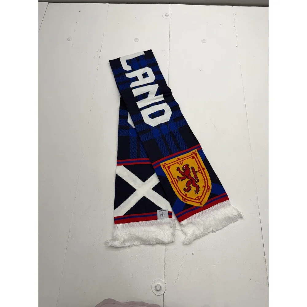 Scotland Supporter Scarf One Size Mens Blue Soccer Knit EUROSCARVES Flag Crest